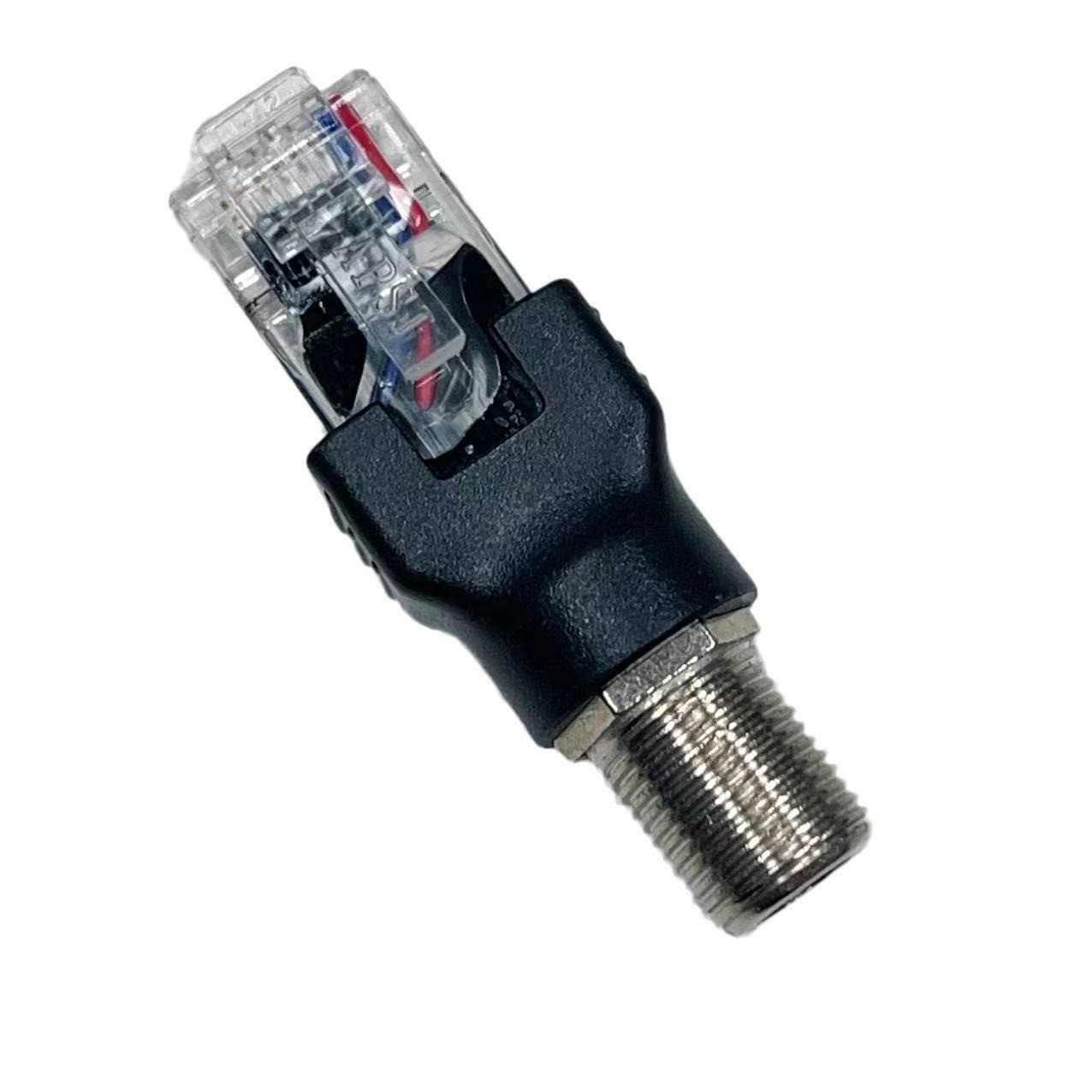 F-head to network cable crystal head coaxial TV cable to network cable cable closed-circuit monitoring digital signal is available Specification drawing