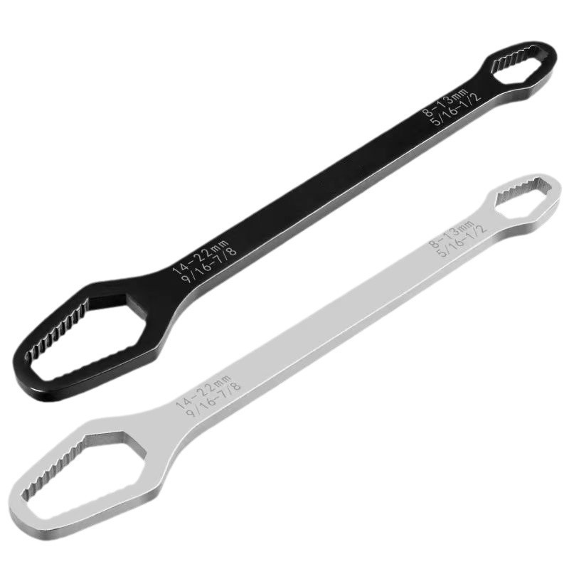 Adjustable multi-purpose double-head self-tightening glasses fixed-head wrench 8-24mm multi-functional box wrench set Item Picture