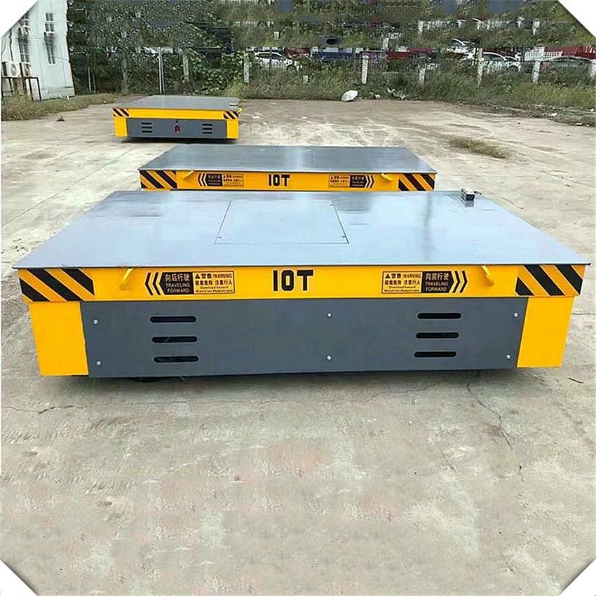 100-ton wireless remote control flatbed car, intelligent rail-mounted and trackless flatbed car, workshop transportation, 80-ton electric flatbed car details Picture