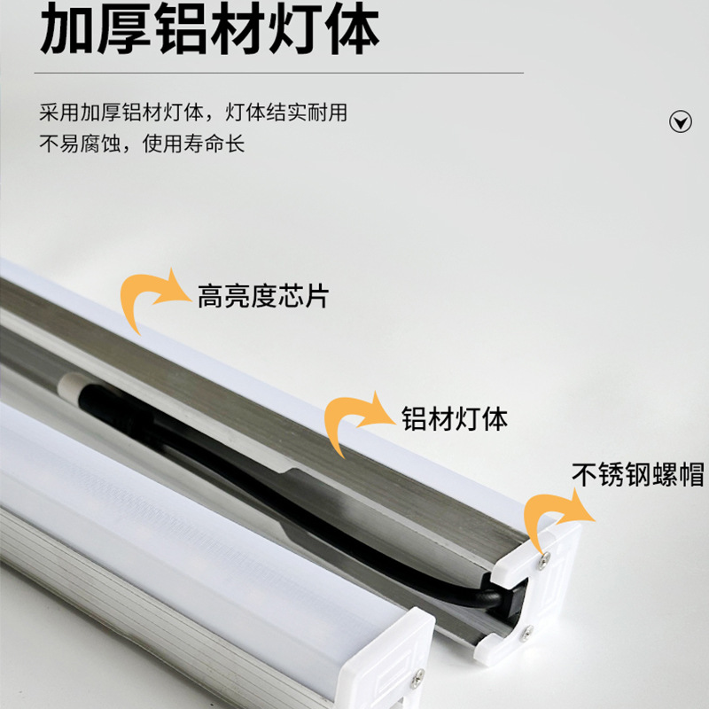Strip lights, guardrail tubes, storefront beautification, wall lighting, outdoor building lighting, waterproof strip lights, LED wall washing lights details Picture