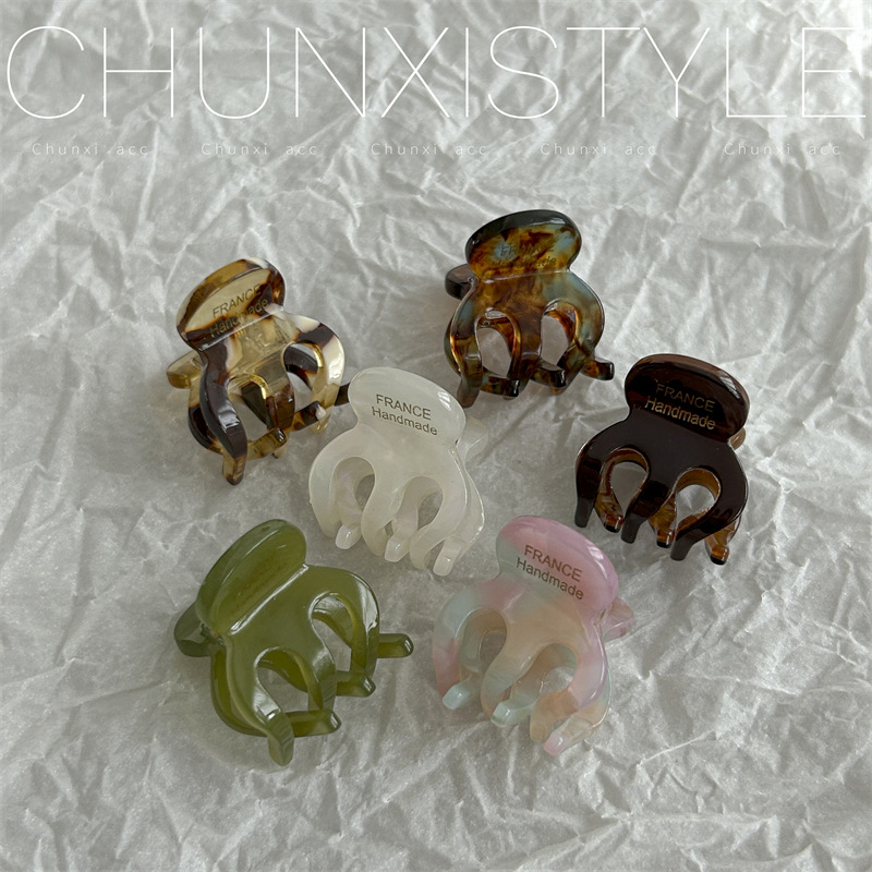 France Gold label acetic acid stylish small grab clip, small hair clipper clip, shark clip, niche and fashionable bangs clip, side clip for women full figure