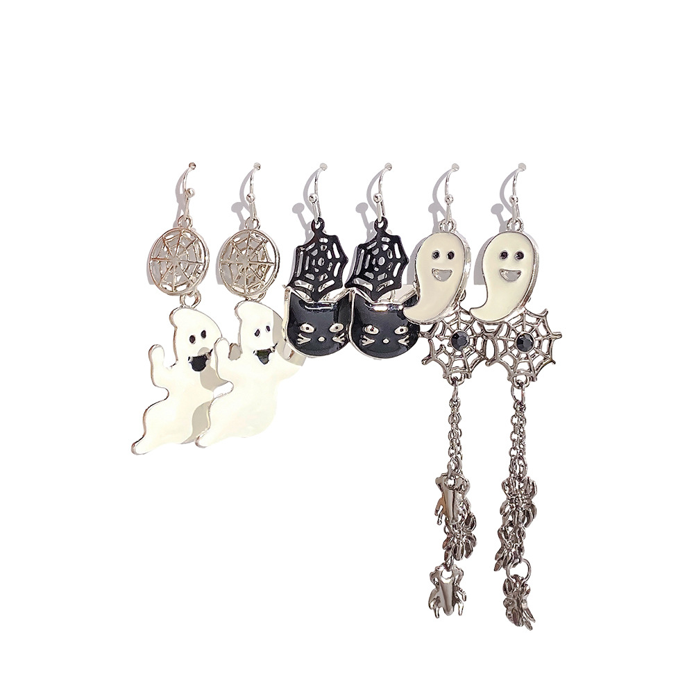 Halloween earrings, European horror and funny Halloween earrings, funny pumpkin earrings, Halloween party supplies Item Picture