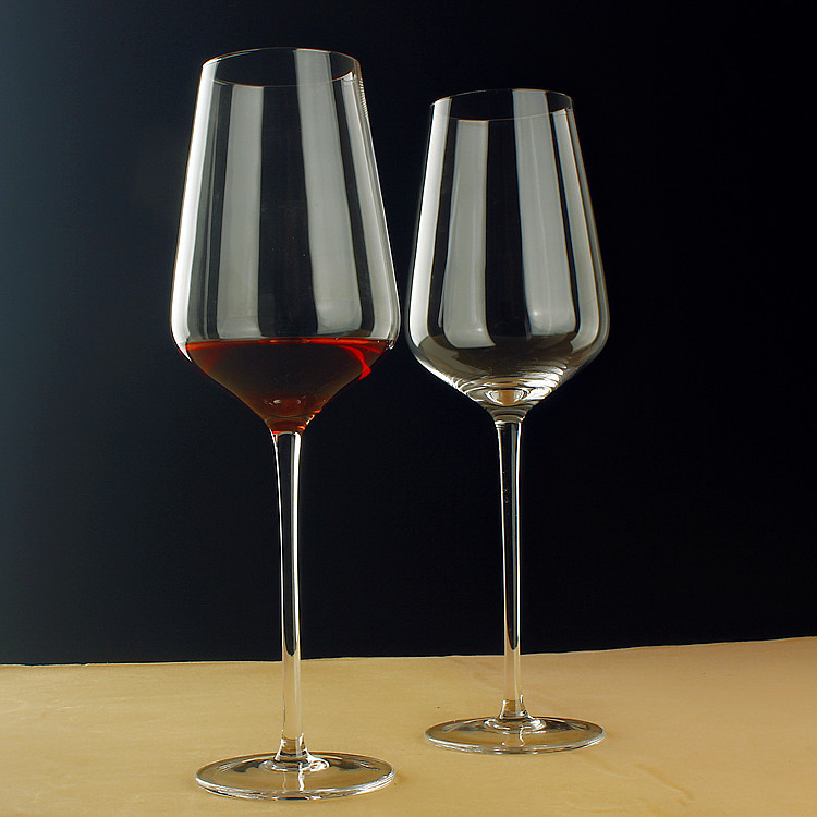 Handcrafted crystal red wine glasses, goblets and wine glasses 6-piece gift box set for the manufacturer to make the logo Specification drawing