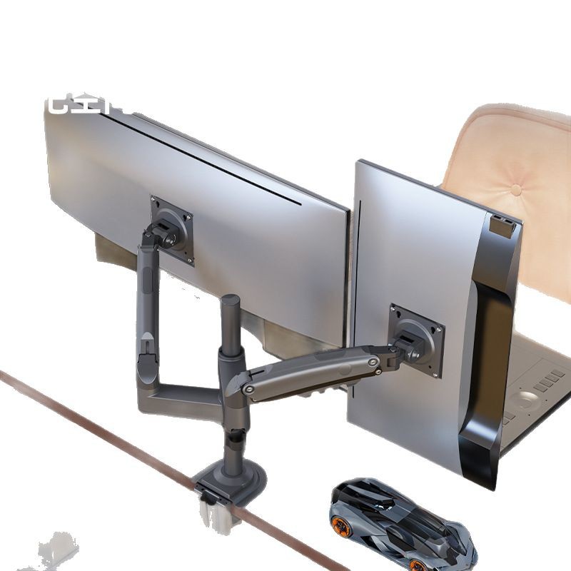 NB H180 dual-screen monitor stand, computer display bracket, hydraulic column, desktop lifting, rotating, telescopic Application Scenario