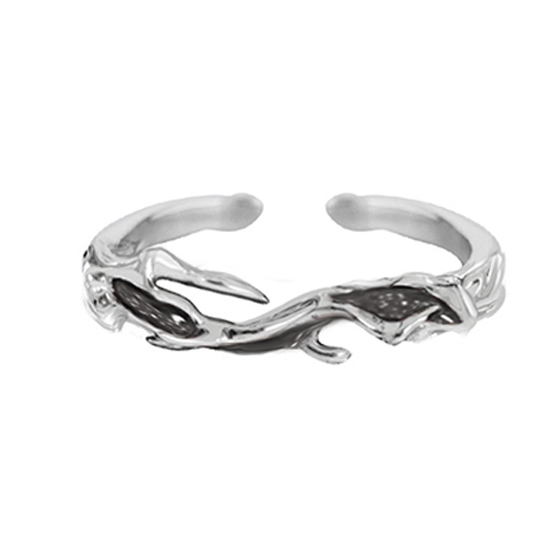 A trendy and cool, irregular-textured enamel open ring with an Instagram niche design and a cold, cool hip-hop style Item Picture