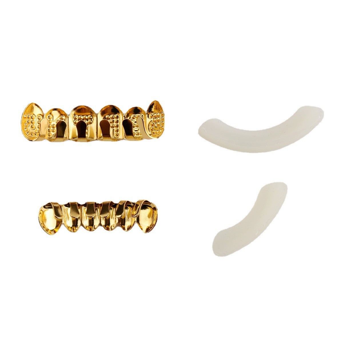 The manufacturer supplies popular Hiphop decorative braces with real gold plating and diamond gold teeth grills in Europe and America Application Scenario