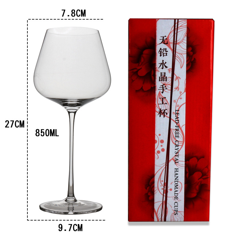 Handcrafted crystal glass Burgundy wine glasses, transparent highball glasses, red wine set gift box wholesale available with logo Application Scenario