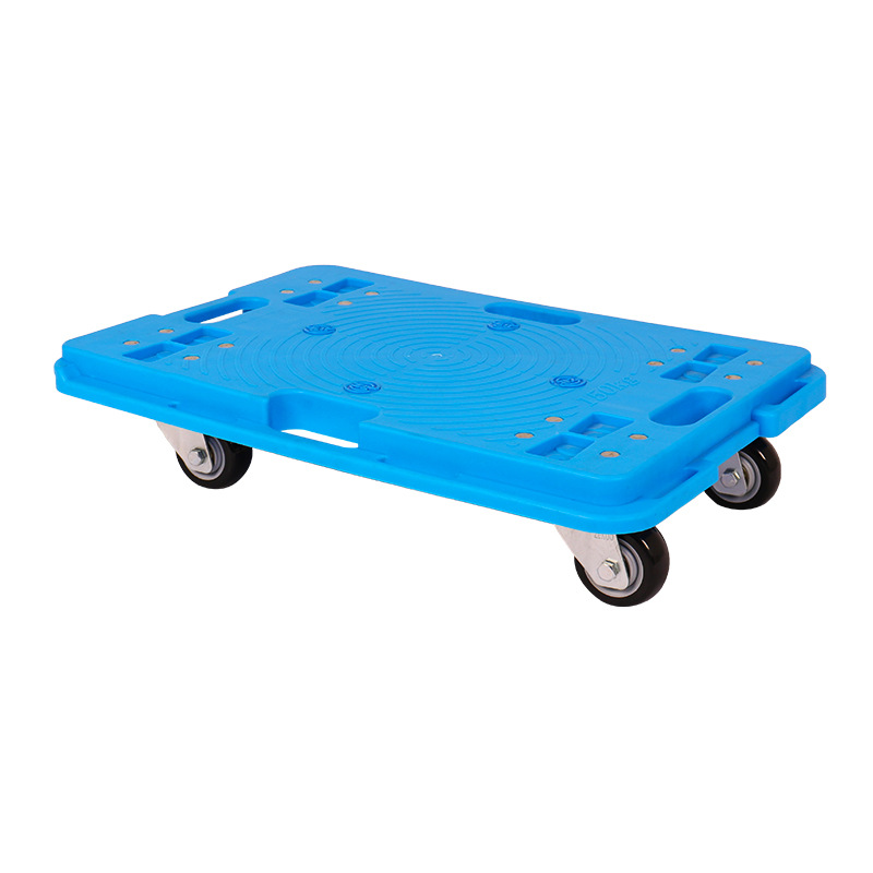 Plastic flat turtle cart, universal silent wheel handcart, logistics warehouse handling turnover cart, and spliced board cart Item Picture