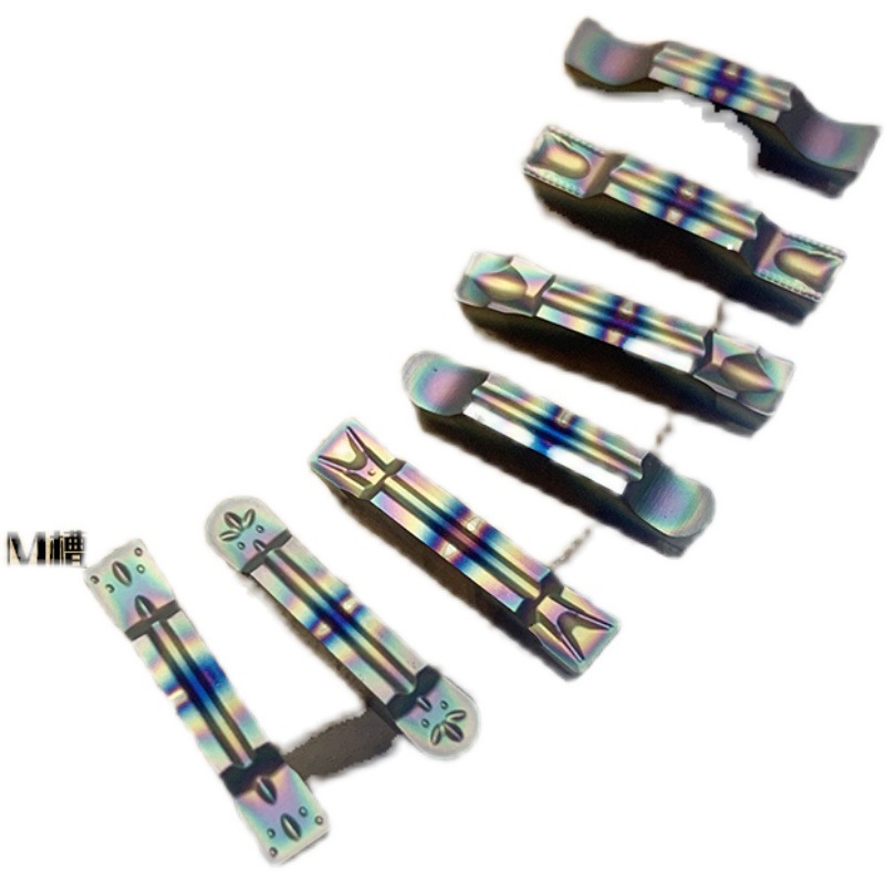 CNC cutting blade, seven-color cutting blade, cutting blade MGMN300/400, super-hard quenched steel titanium alloy cutting blade grains Application Scenario