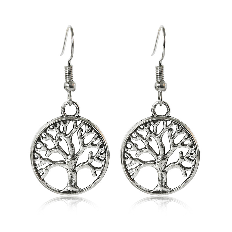 Fashionable and creative Life Tree earrings are selling well. Wholesale of European and American retro earrings. New export products are popular accessories Item Picture