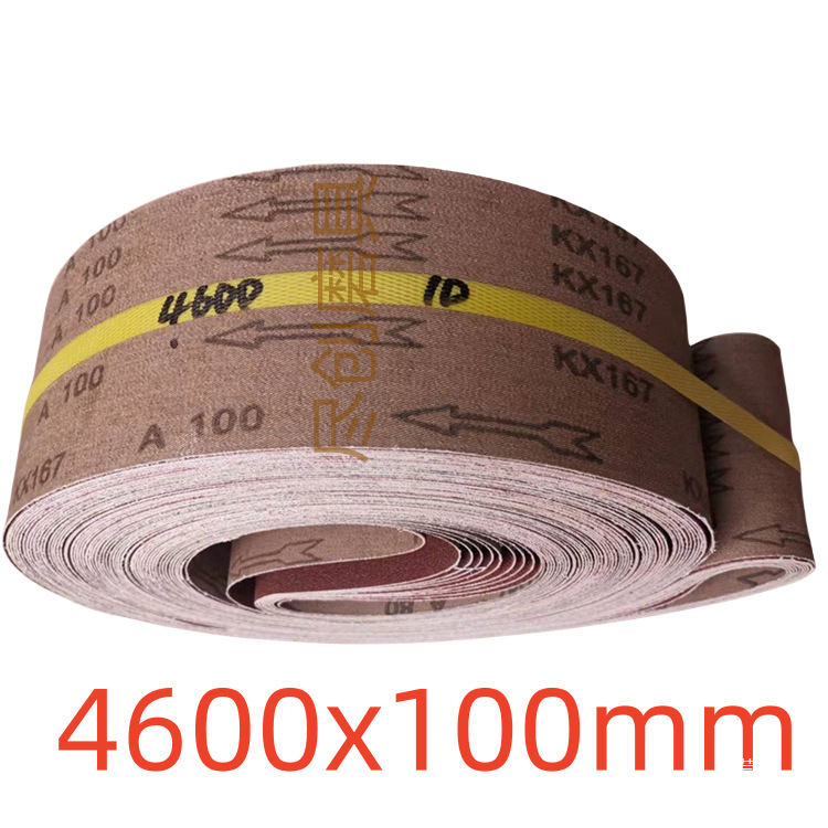 Triangle wire drawing machine sand belt 4600*100mm stainless steel wire drawing aluminum parts texturing and deburring KX167 alumina Specification drawing