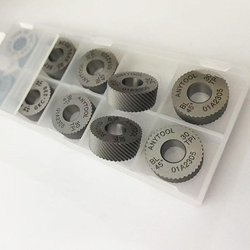 GE45 flower processing BLBR45 knurling wheel 30TPI ANYTOOL Application Scenario