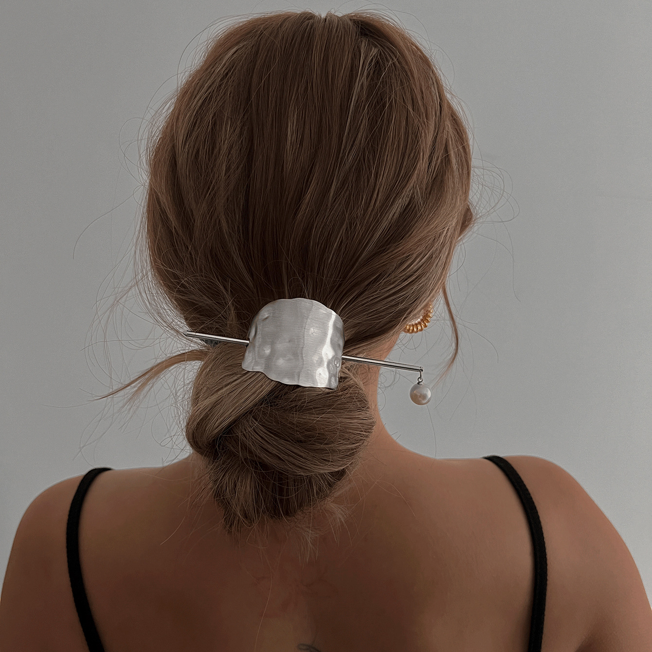 European and American cross-border versatile hair accessories, alloy geometric hairpins for the back of the head, best-selling niche and elegant hairpins on Amazon Specification drawing