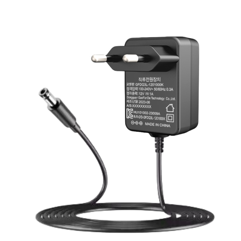 CCC China standard 12V1A power adapter, KC South Korean CE, European PSE, Japanese METI registered and certified power adapter Item Picture