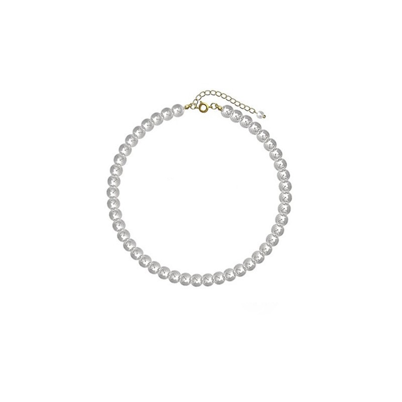 fever's same style of Shijia pearl beaded necklace, women's light luxury and niche style collarbone chain, retro French necklace Item Picture