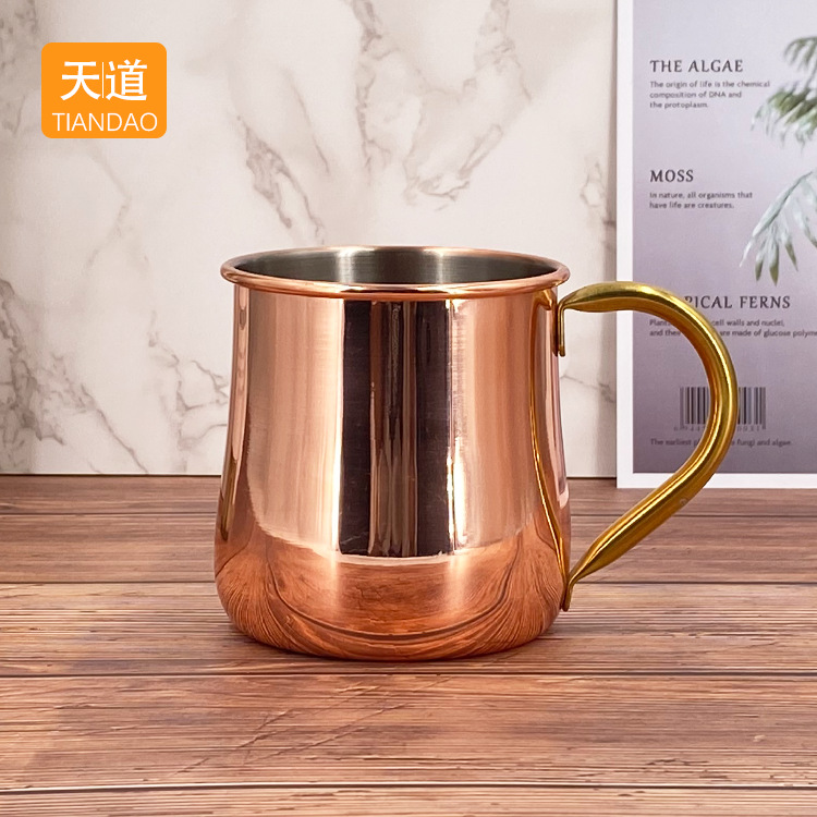 Cross-border best-selling 500ml stainless steel Moscow Mule cup creative cocktail beer mug Party fruit wine Specification drawing