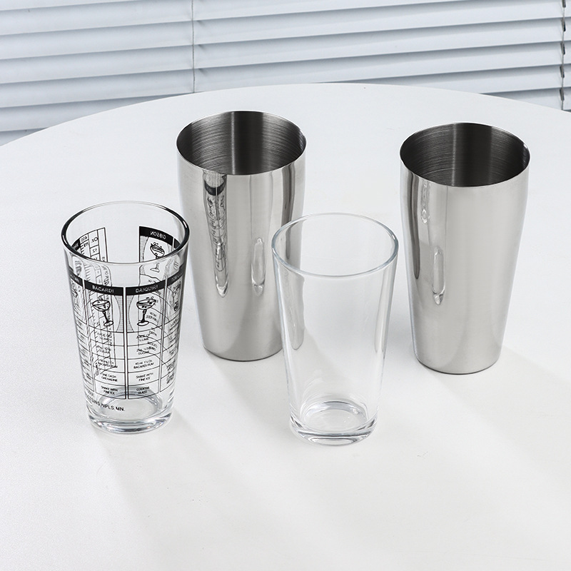 Boston glass Cup shaker, American glass shaker, cocktail glass shaker shaker set details Picture