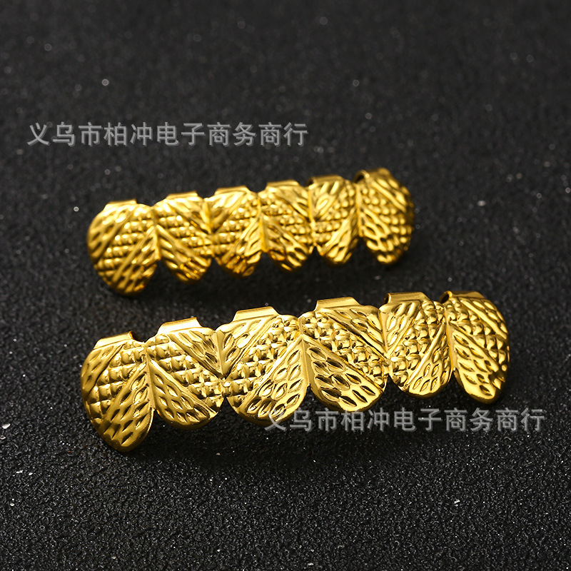 Hip-hop braces, Easter and Halloween mascots, dance party Hip-hop braces, real gold electroplated smooth surface twill style braces full figure