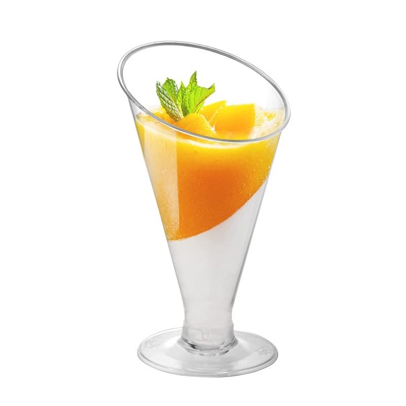 Wholesale 120ML disposable dessert cups, special disposable high-legged dessert cups for birthdays, weddings and family gatherings factory Item Picture