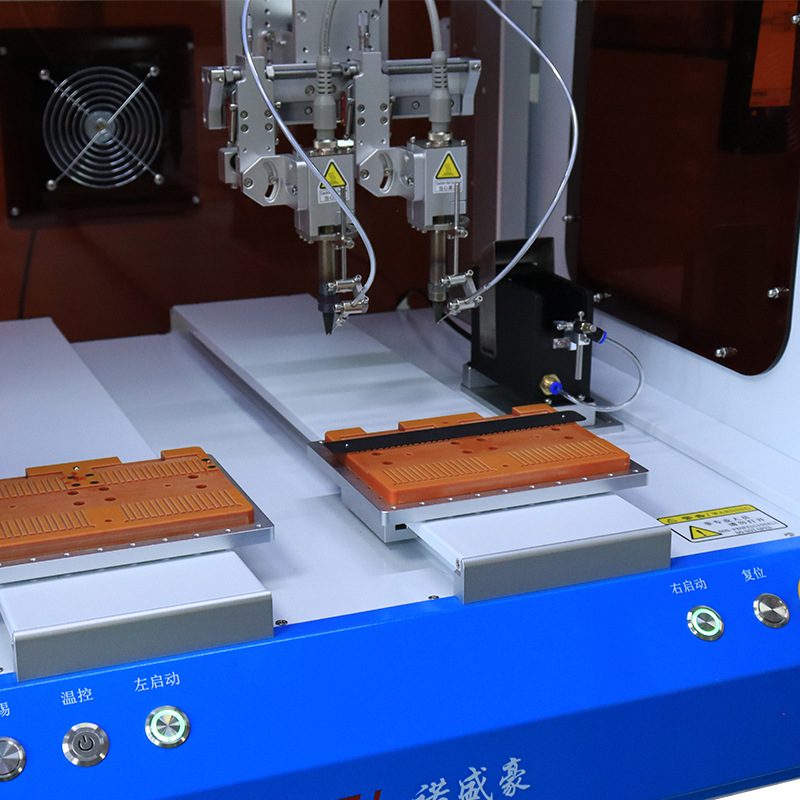Nuoshenghao directly supplies dual-station dual-head fully automatic CCD vision soldering machines for precise positioning and spot welding Application Scenario