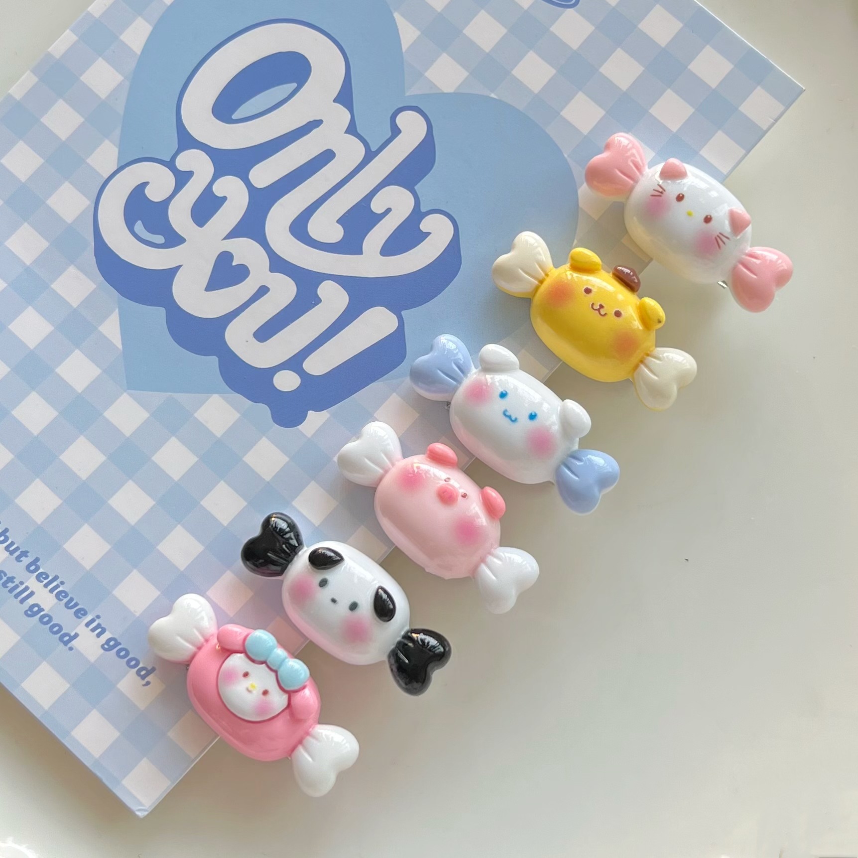 Sanrio candy hair clips, sweet and cute girl mini baby, small bangs, hair clips, children's headwear full figure
