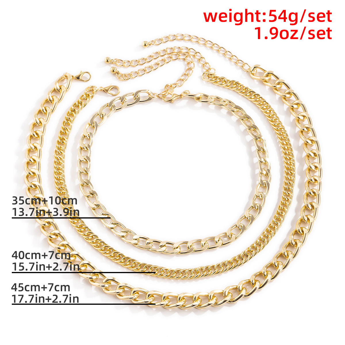 European and American cross-border jewelry, high-end collarbone chain hip-hop necklace, female punk multi-layer metal chain tassel necklace Specification drawing