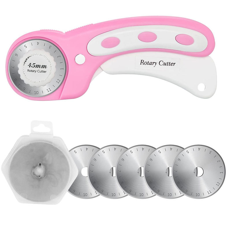 Roller fabric cutting knife, fabric cutting knife, roller knife, cutting wheel knife, fabric cutting knife, manual round knife, round roller knife, round knife 45mm full figure