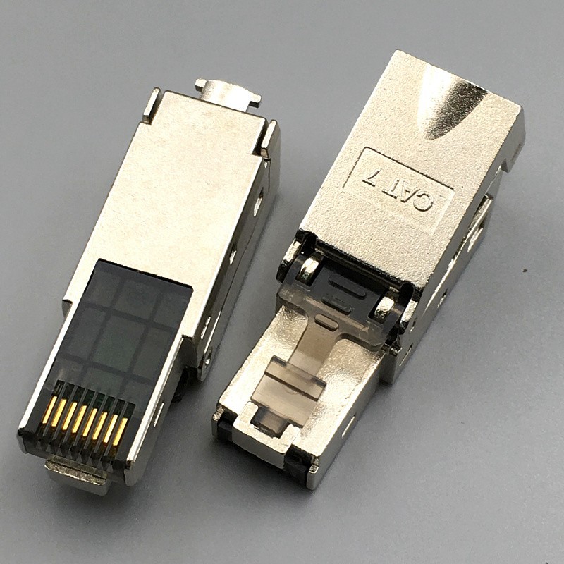 Hot-selling Super Category 6, Category 7 and Category 8 shielded and pressure-free crystal head modules, tool-free crimping of network cable crystal heads Item Picture