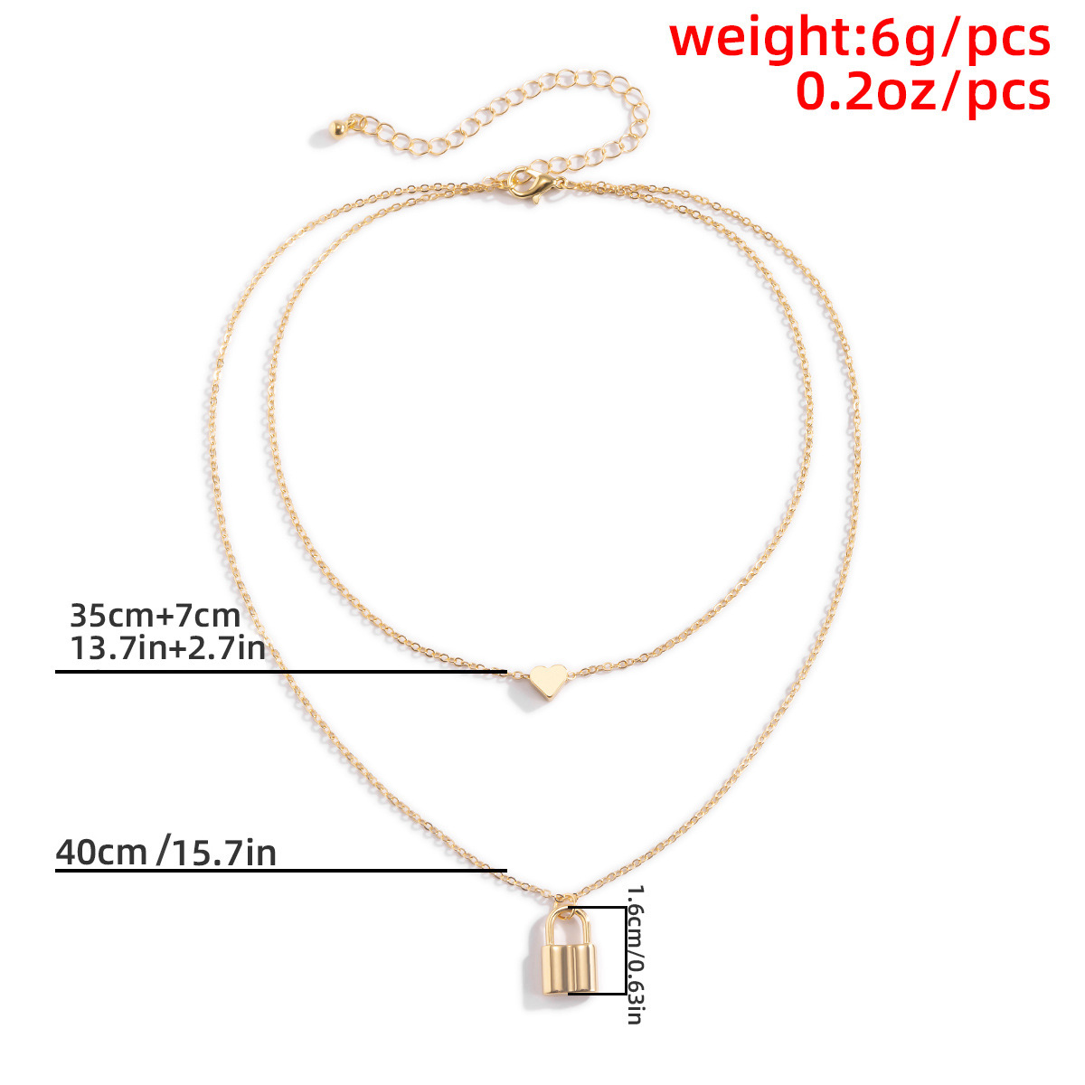 Simple heart-shaped lock double-layer collarbone chain, elegant metal fine chain necklace, women's European and American cross-border snow soft jewelry Application Scenario