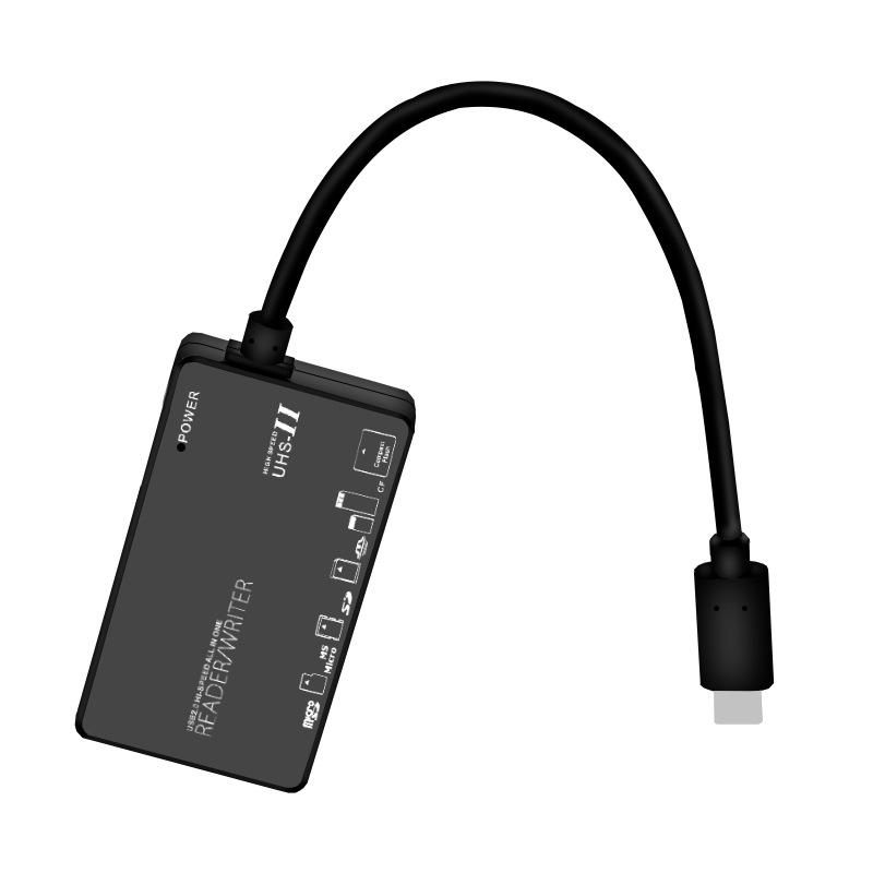 Factory sales private mold usb2.0 card reader, HDHC mobile phone memory card, high-speed password box, six-in-one CF card reader Item Picture