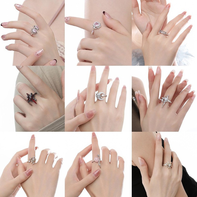 Choice Cross-border Ring Collection: Women's Niche High-end Open-mouth Rings Wholesale, Original Design Exquisite Index Finger Rings details Picture