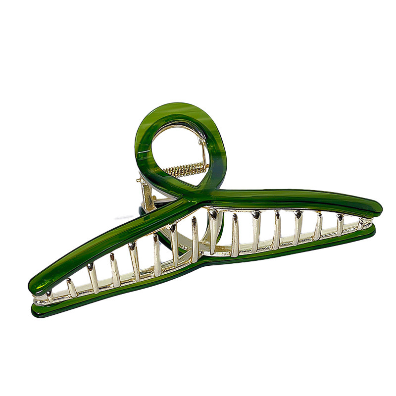 The 2023 new large-sized metal acetate hairpin for the back of the head, featuring a high-end and elegant updo and shark clip headwear Item Picture