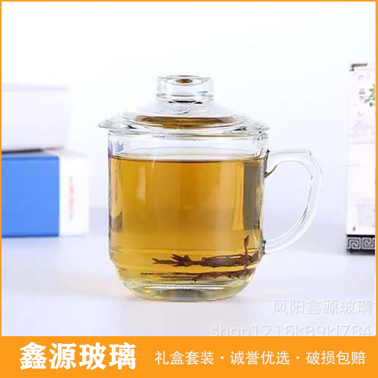 Factory wholesale of glass tea cups, flower tea cups, tea drink cups, handles, LIDS, office cups, advertising gifts, logos full figure