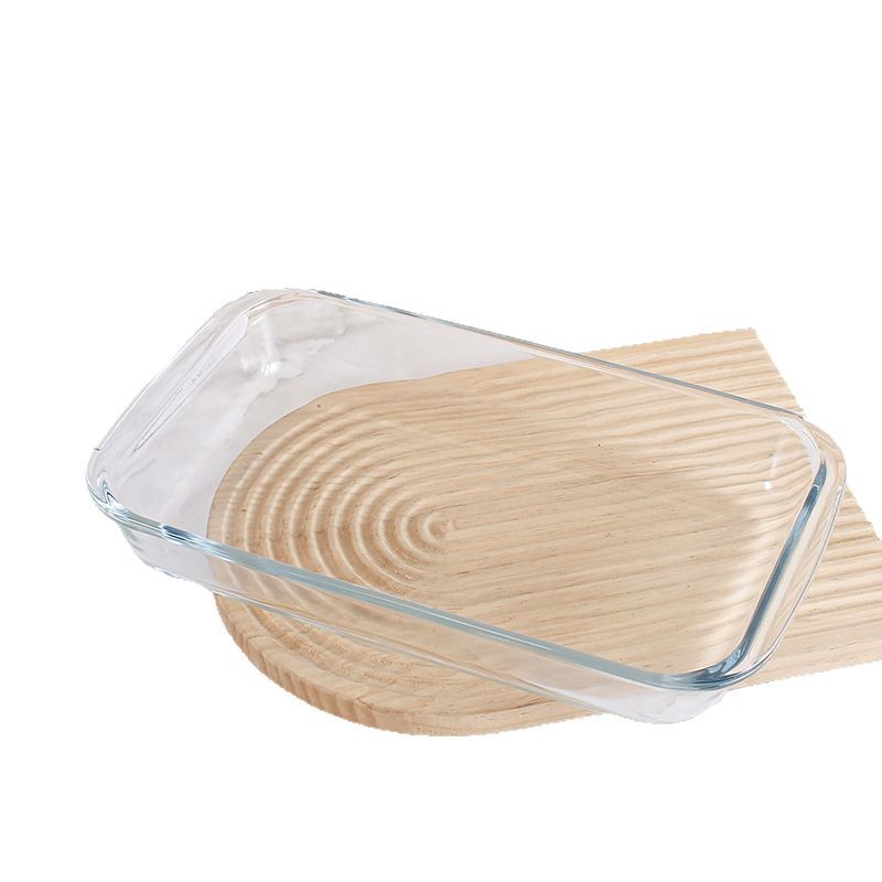 High borosilicate high-temperature resistant glass baking trays, thickened explosion-proof microwave oven and oven baking trays, large-capacity fish plates and vegetable plates wholesale Item Picture