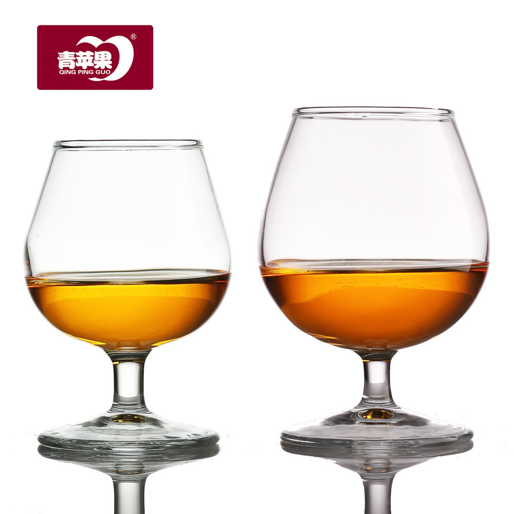 Green apple transparent glass brandy glass, craft beer glass, foreign wine glass, glass glass wholesale with logo printing Item Picture