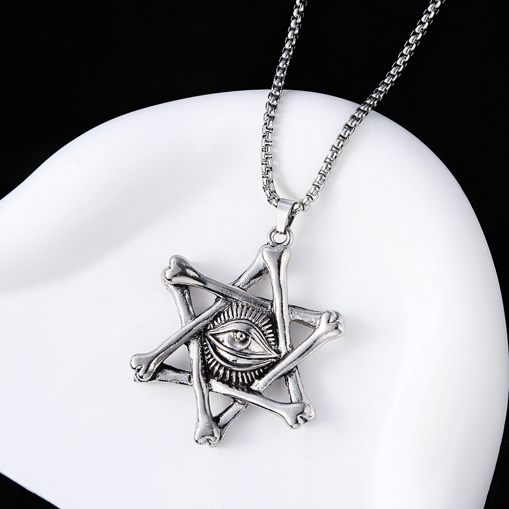 European and American titanium steel chain, the same style as the popular Instagram hip-hop long pendant, necklace, men's collar and women's accessory Specification drawing