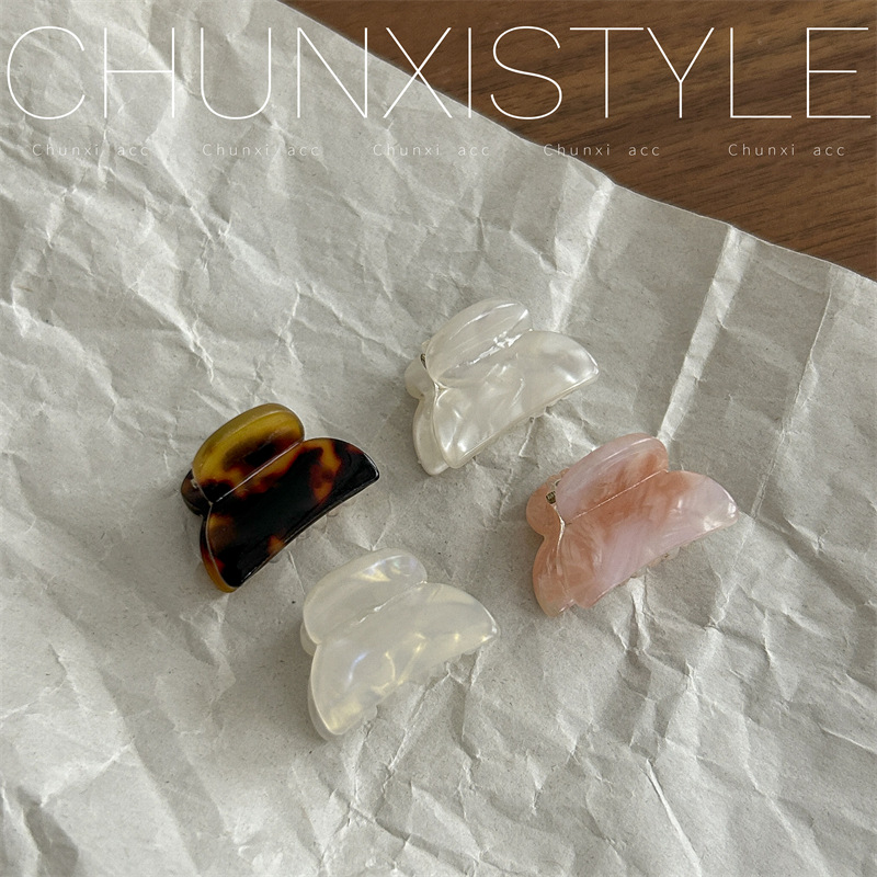 Korean-style simple acetate small hair clips, sweet and versatile small hair clips, girl bangs clips, top clips, broken hair clips, and hair accessories Application Scenario