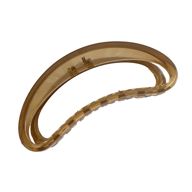 Extra-large 13cm moon hair clip, new cold style hollowed-out scratch-off hair clip for women, large hair volume, shark clip hair accessory at the back of the head Item Picture