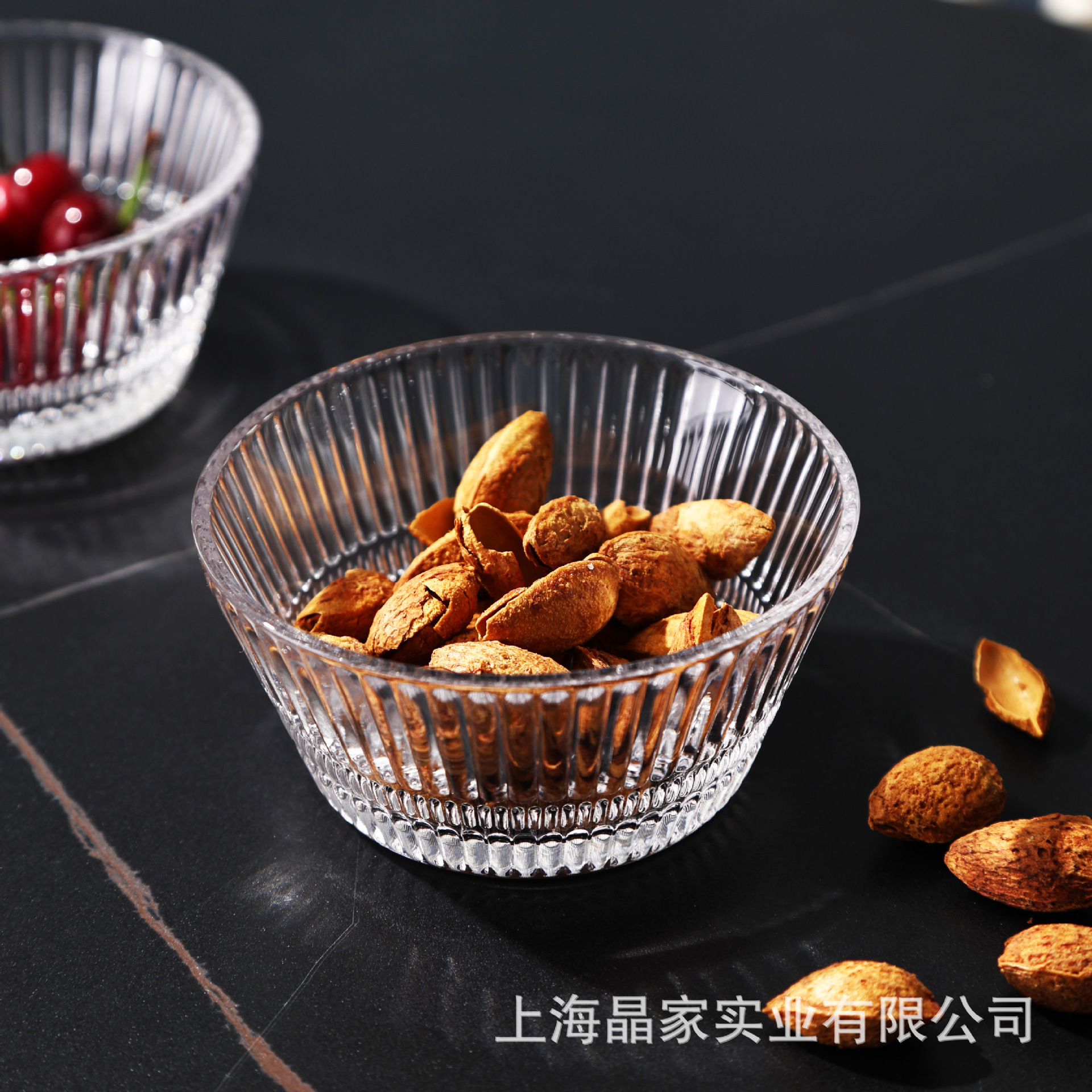【 Factory Direct Sales 】 Simple vertical striped glass cups, ice cream cups, dessert salad pudding cups, cold drink yogurt cups full figure