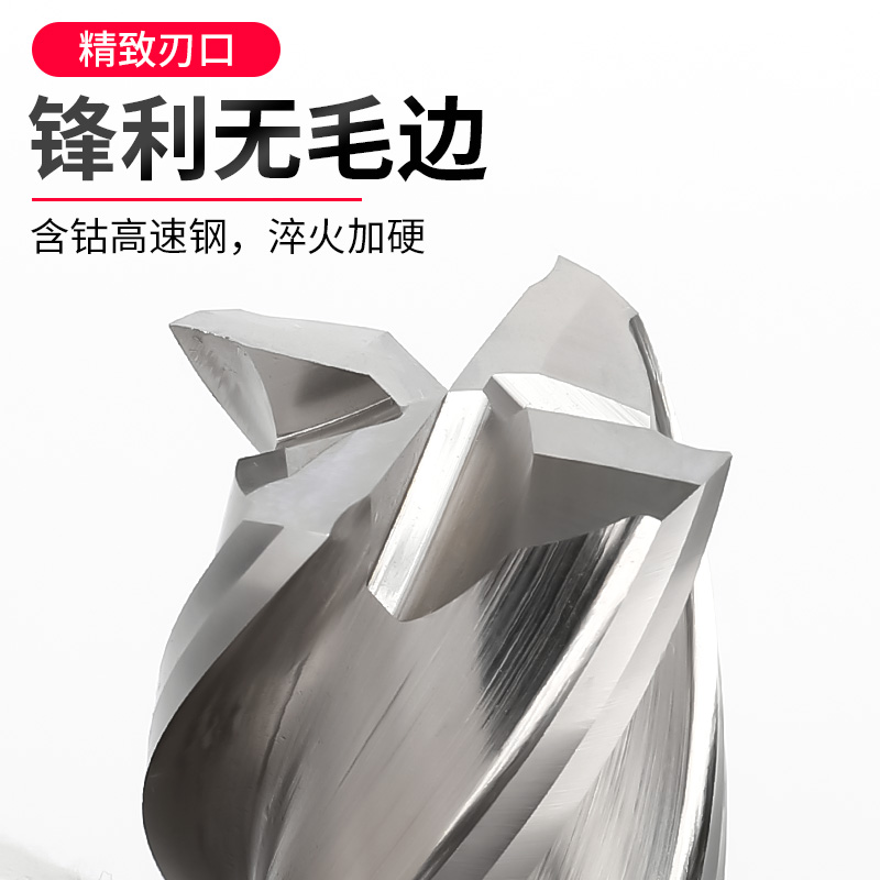 Super-hard high-precision M35 cobalt-containing white steel milling cutters, 2-edge, 3-edge, 4-edge straight shank end mills, high-speed steel hole milling cutters 1.5-25 Application Scenario