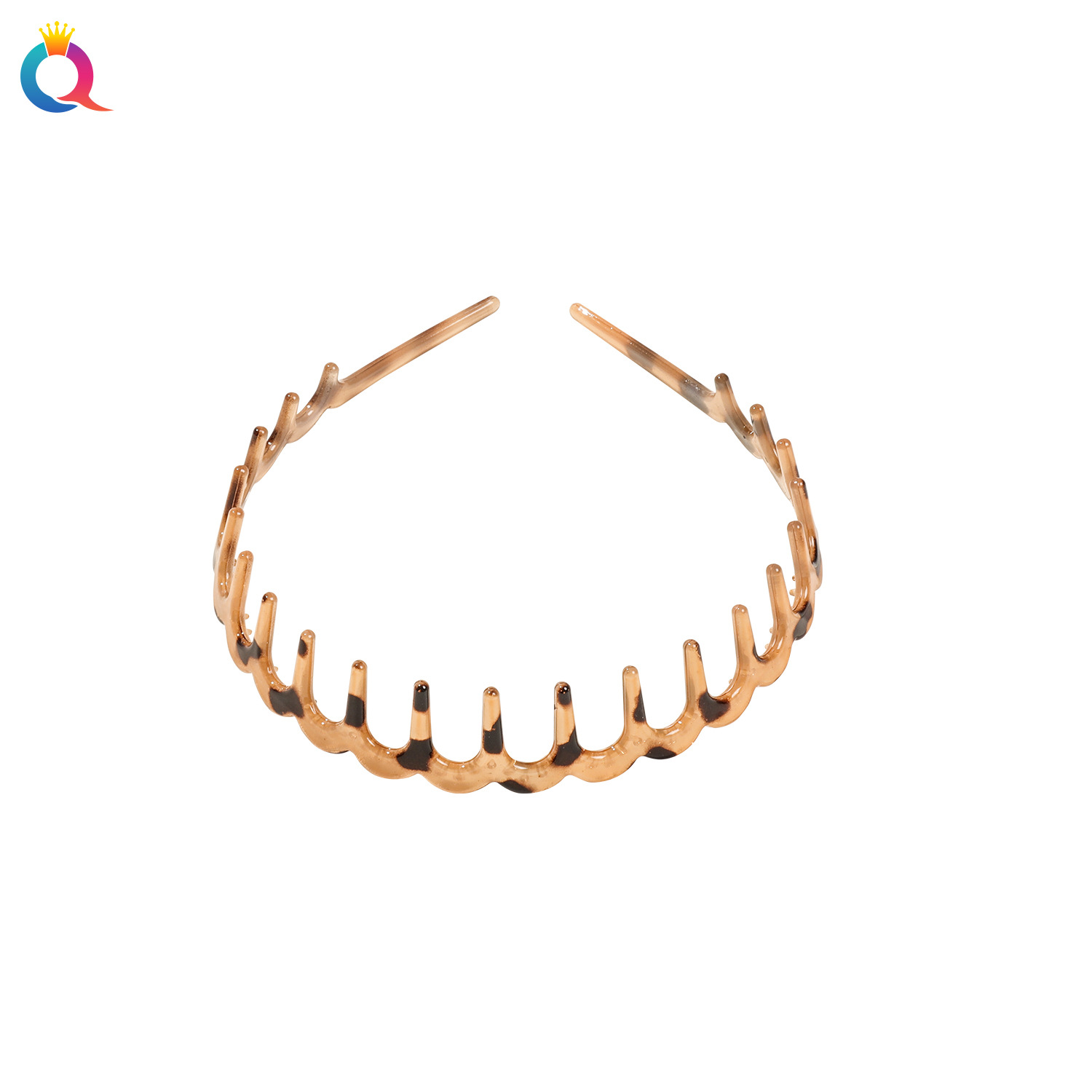 Qiyue Korean version hair band and hair accessory solid color wavy twist narrow edge resin headband, simple and versatile hair tie headaccessory for women Item Picture