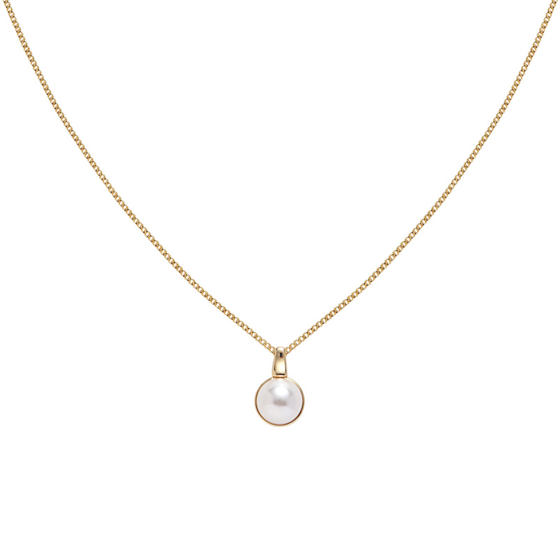 French minimalist pearl necklace, women's light luxury, ins style, niche design sense pendant, fashionable and versatile, high-end neckpiece Item Picture
