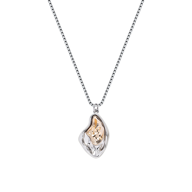 Metal texture necklace accessory for women, light luxury, niche high-end feel, original design, fashionable and cold style collarbone chain neck chain Item Picture