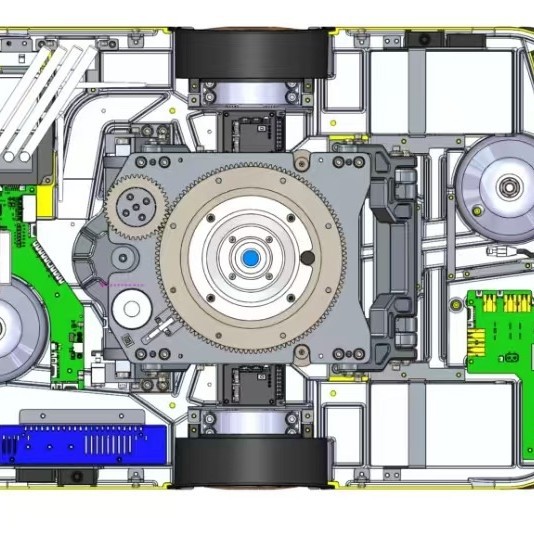 The manufacturer directly supplies the all-aluminum chassis frame and all hardware of the AGV submersible lifting automatic material handling robot Specification drawing