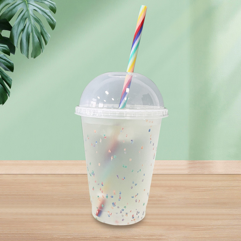 16oz new arched lid rainbow sippy cup is selling well. 500ml adult transparent drinking sippy cup is in stock and available for wholesale Specification drawing