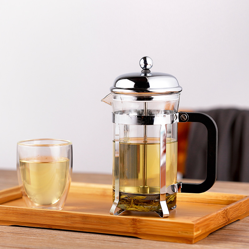 Jinmeilai French press teapot, heat-resistant glass teapot, flower teapot craftsmanship, direct fire heating glass teapot, high boron teapot wholesale details Picture