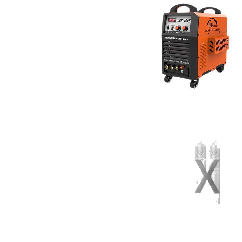 The LGK100 plasma cutting and welding integrated machine from Shifan is equipped with an internal air pump and a 220v dual-purpose welding machine Specification drawing