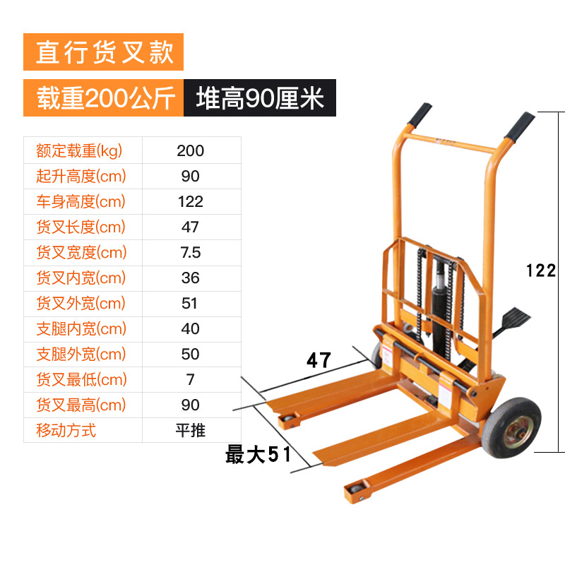 Manual forklifts, manual hydraulic forklifts, stackers, 1-ton, 3.5-ton electric forklifts, 2-ton hand-pushed lifting and handling vehicles undefined