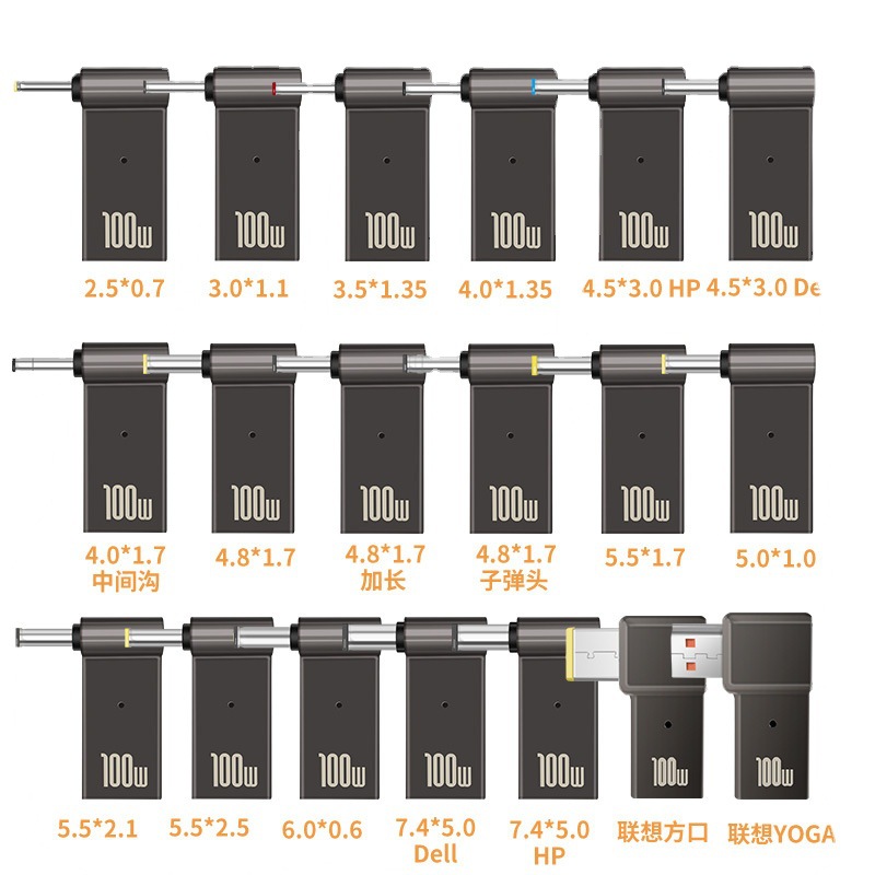 The PD adapter is suitable for Type-c to Lenovo square 100W5A notebook adapters and all series of DC adapters Application Scenario
