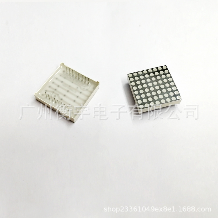 3mm 8*8 dot matrix 1088BGG emerald green light high brightness 3mm 8*8 LED dot matrix emerald green light square Specification drawing